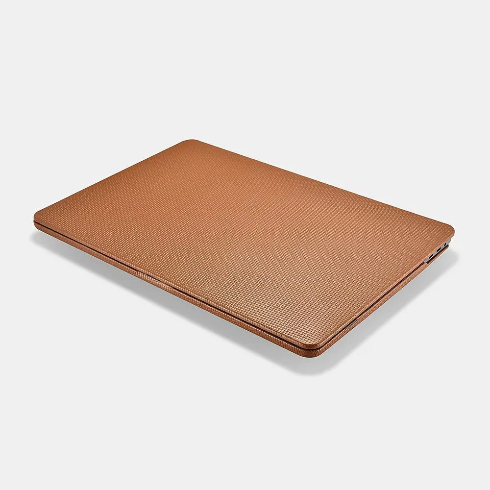 Ultra-thin first layer cowhide leather protective sleeve for Apple notebook, black, cross pattern texture