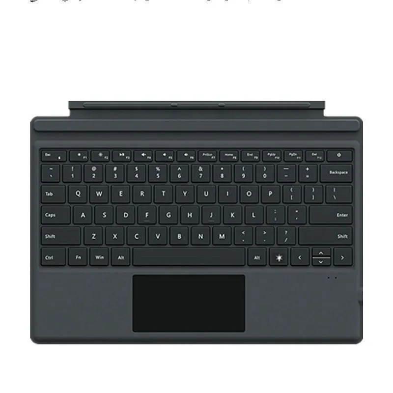 Black wireless Bluetooth acrylic keyboard for Microsoft Surface Pro 3-7 and Go2, 38cm wide