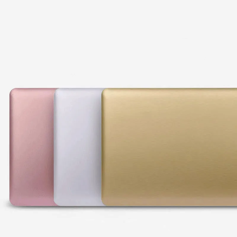 Metal protective shell for MacBook Pro 13 inch in rose gold, showing ultrathin cover on laptop