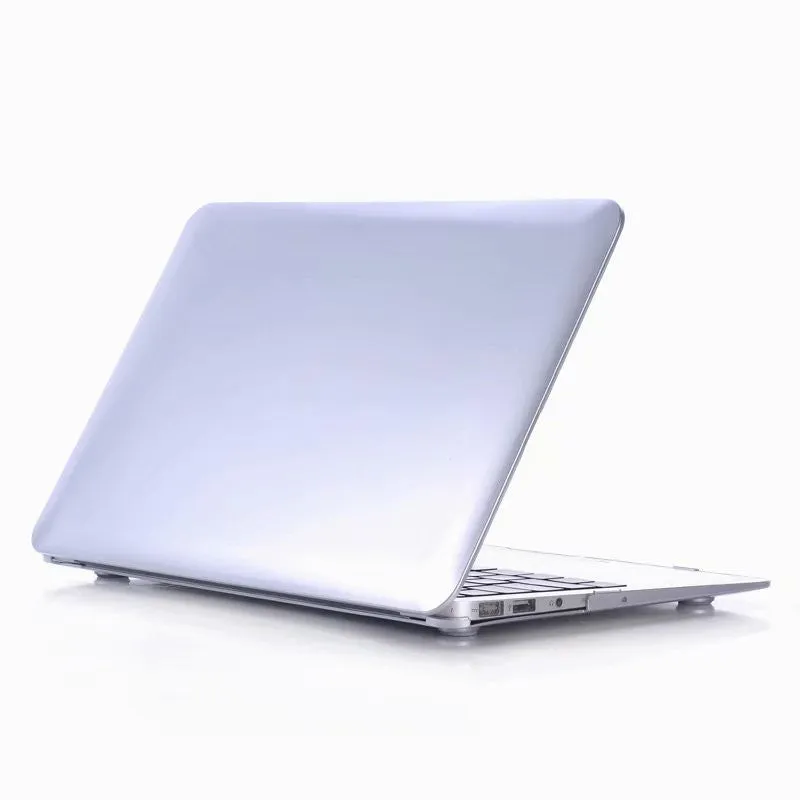 Metal protective shell for MacBook Pro 13 inch in rose gold, showing ultrathin cover on laptop