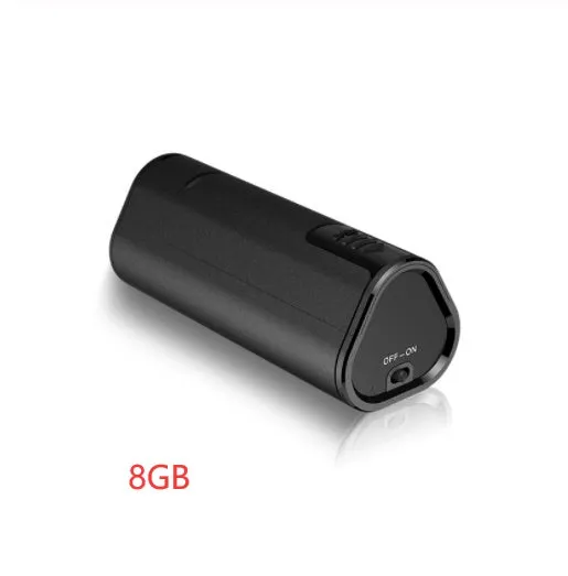 Q51 voice recorder black compact size 25mm by 65mm by 26mm with recording controls
