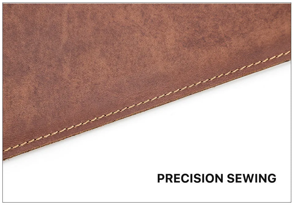 Brown Crazy Horse leather laptop bag for MacBook Pro 13.3 inch horizontal style