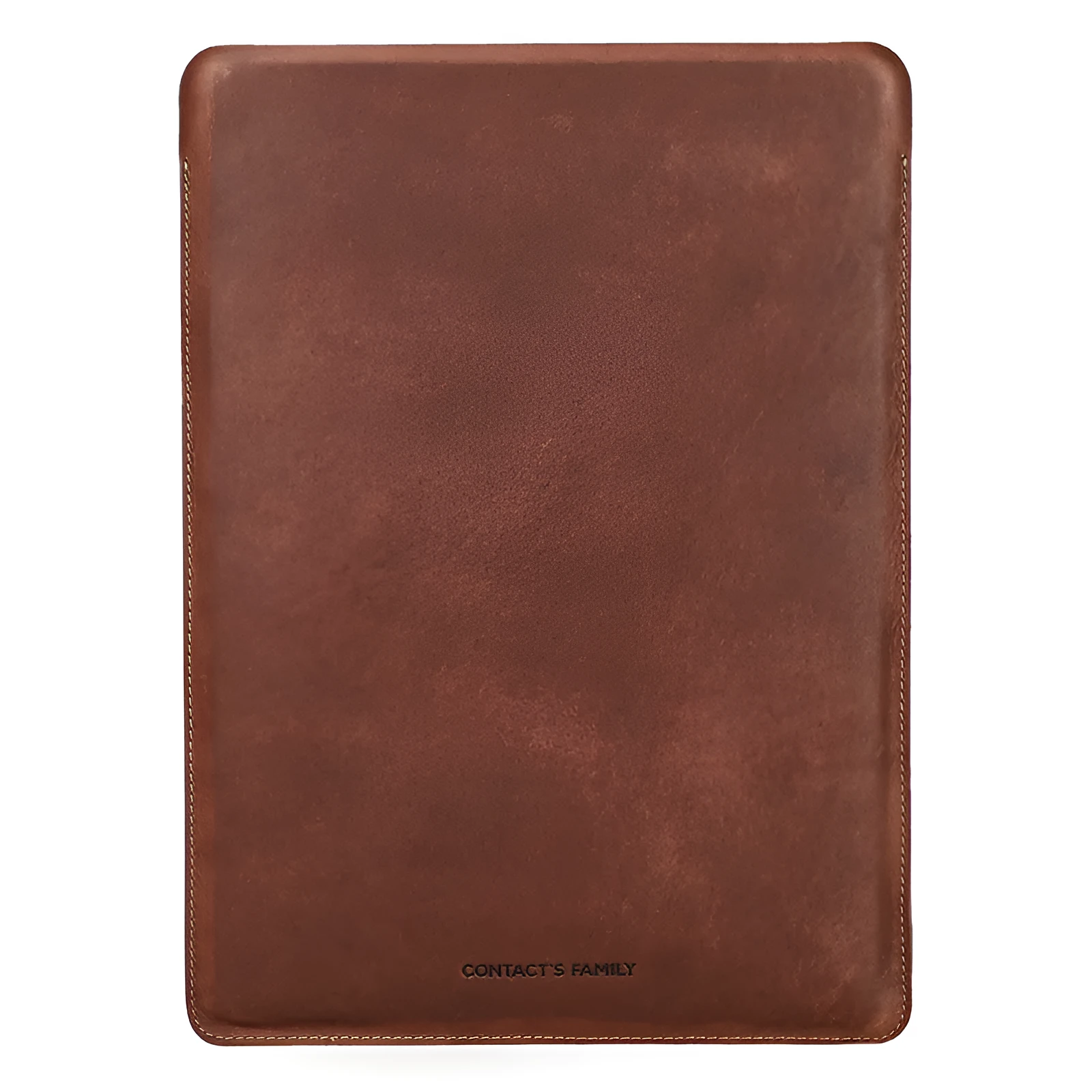 Brown Crazy Horse leather laptop bag for MacBook Pro 13.3 inch horizontal style