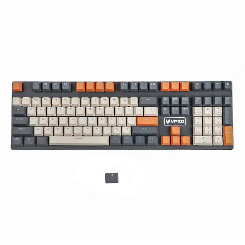 109-key PBT double-shot dip-dye keycap set with OEM profile, positive engraving, six colour styles including rainbow gradient and blue enchantress
