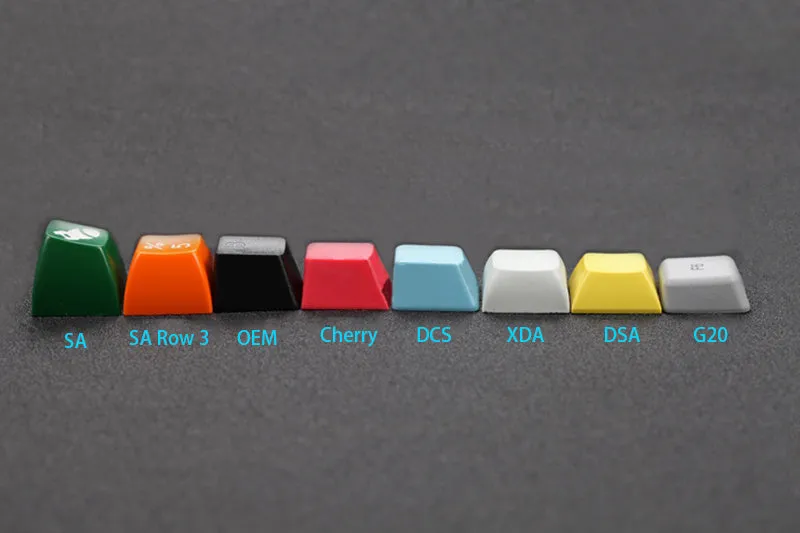 109-key PBT double-shot dip-dye keycap set with OEM profile, positive engraving, six colour styles including rainbow gradient and blue enchantress