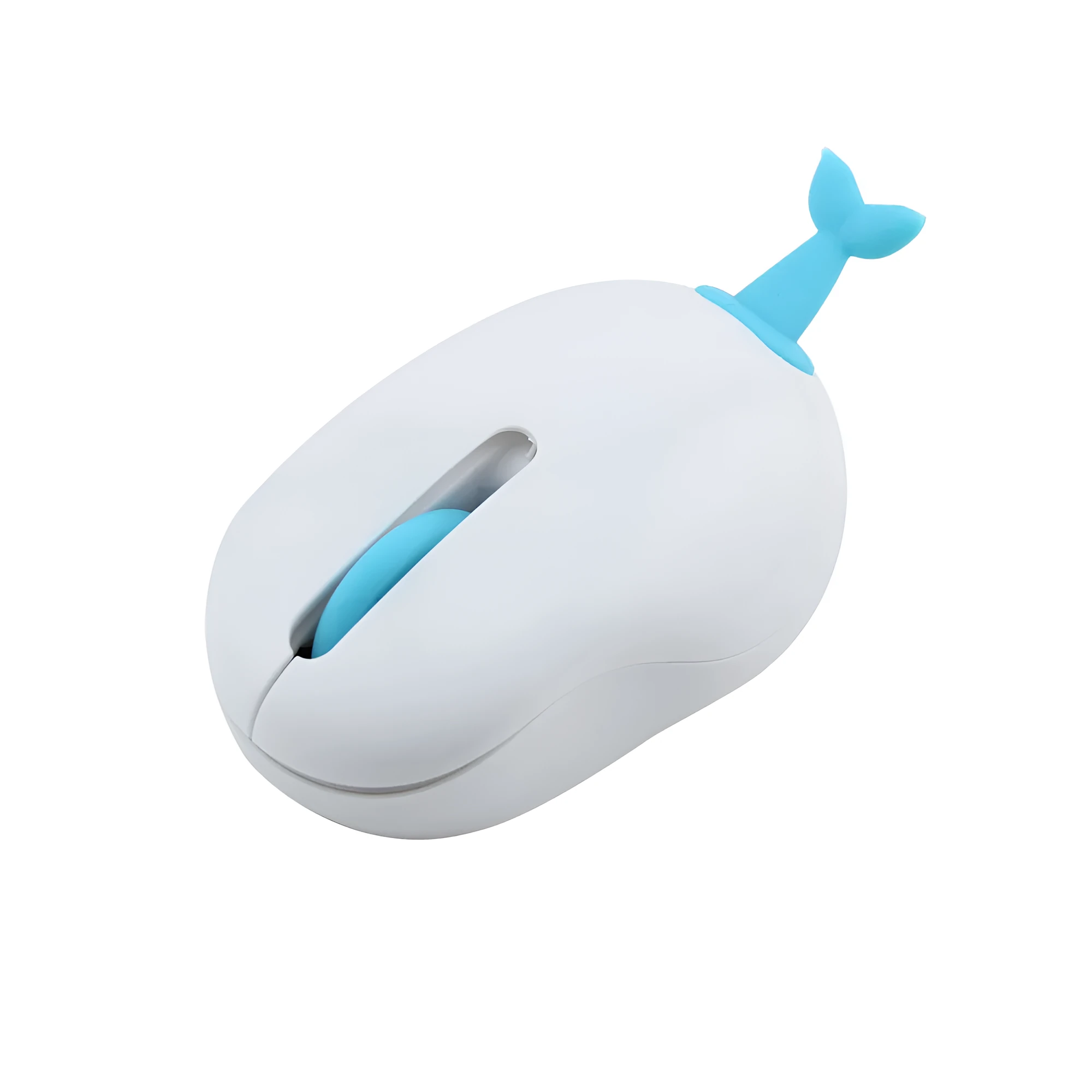 Pink wireless silent mouse with compact design and USB receiver for laptop use