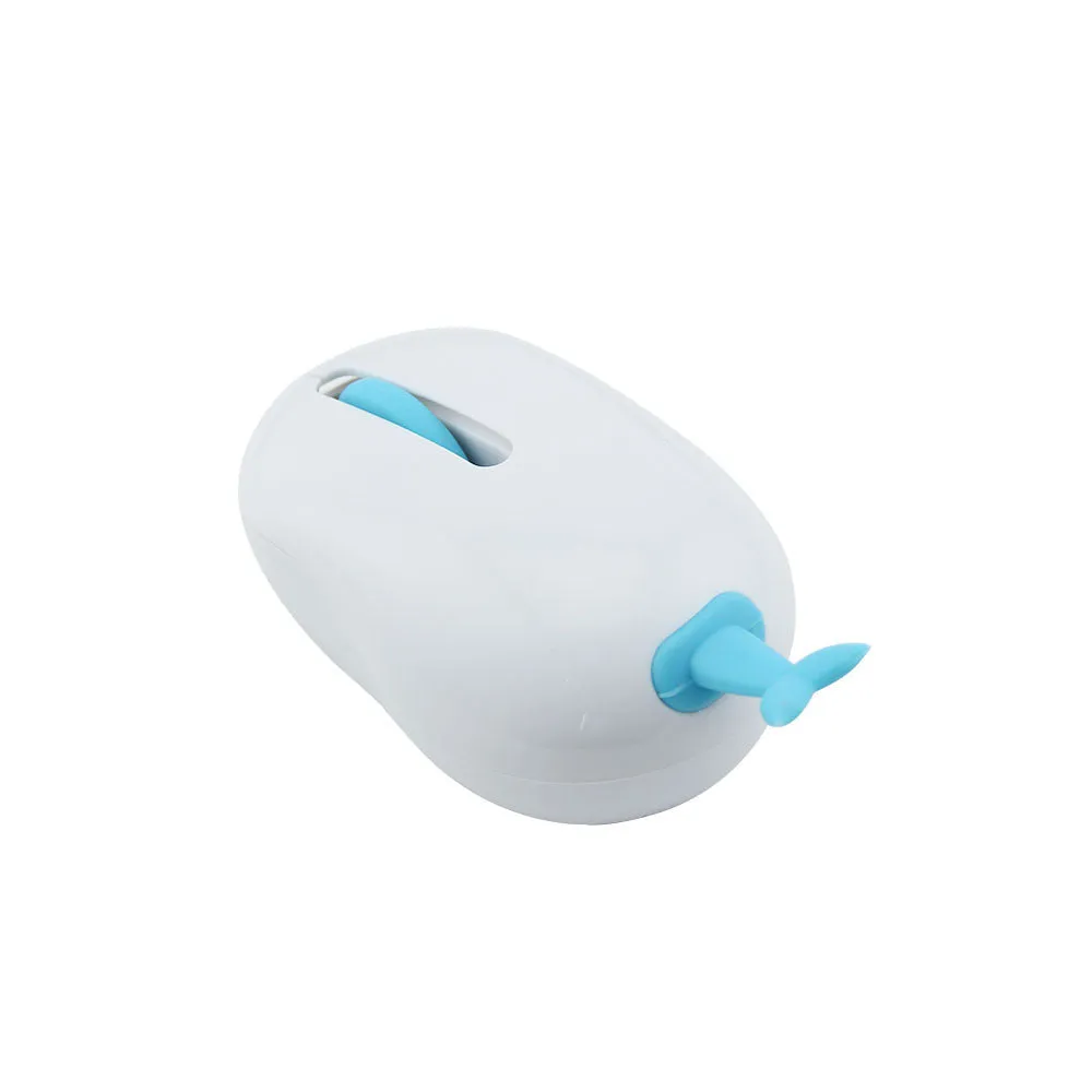 Pink wireless silent mouse with compact design and USB receiver for laptop use