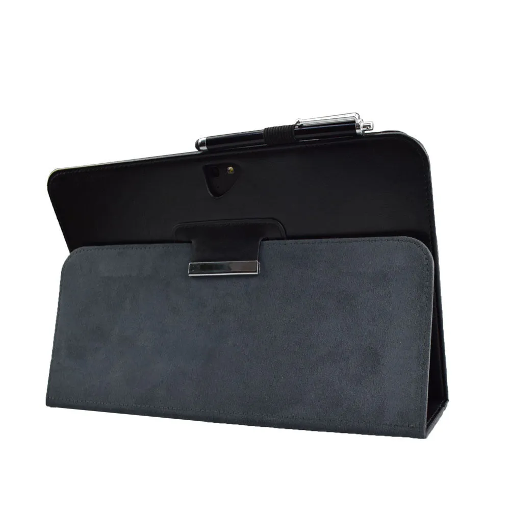Black imitation leather back clip case for Google Pixel 10 tablet