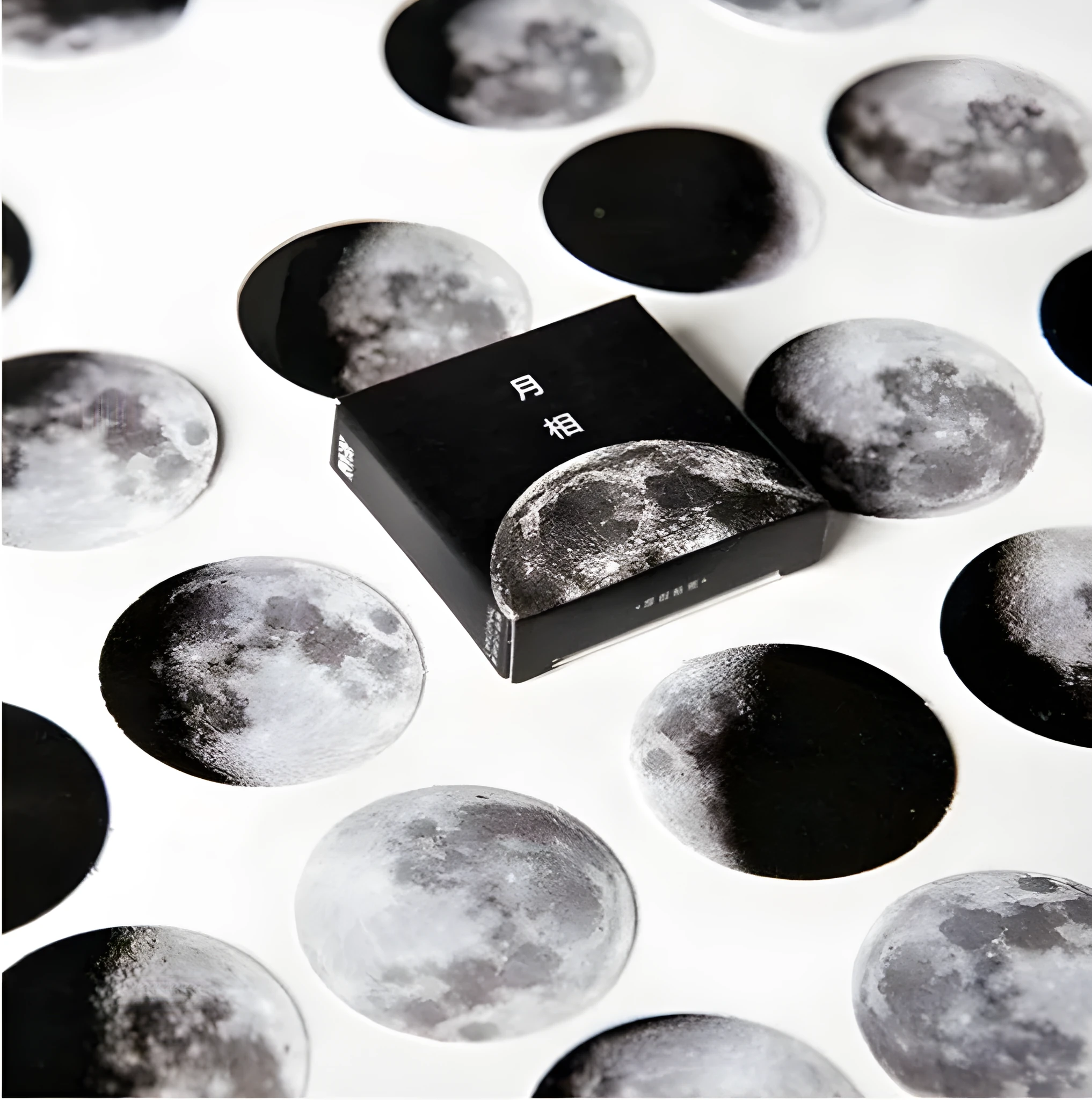 45 piece moon sticker set paper stickers 40mm width 40mm length for diary decoration