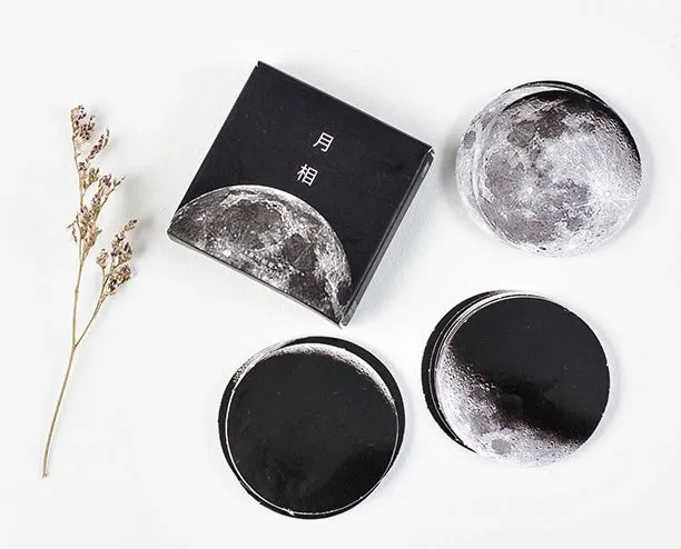 45 piece moon sticker set paper stickers 40mm width 40mm length for diary decoration