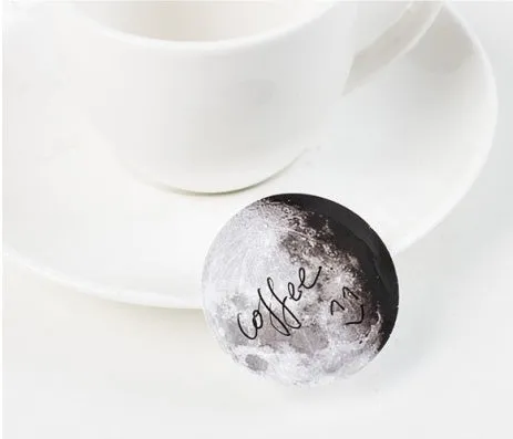 45 piece moon sticker set paper stickers 40mm width 40mm length for diary decoration