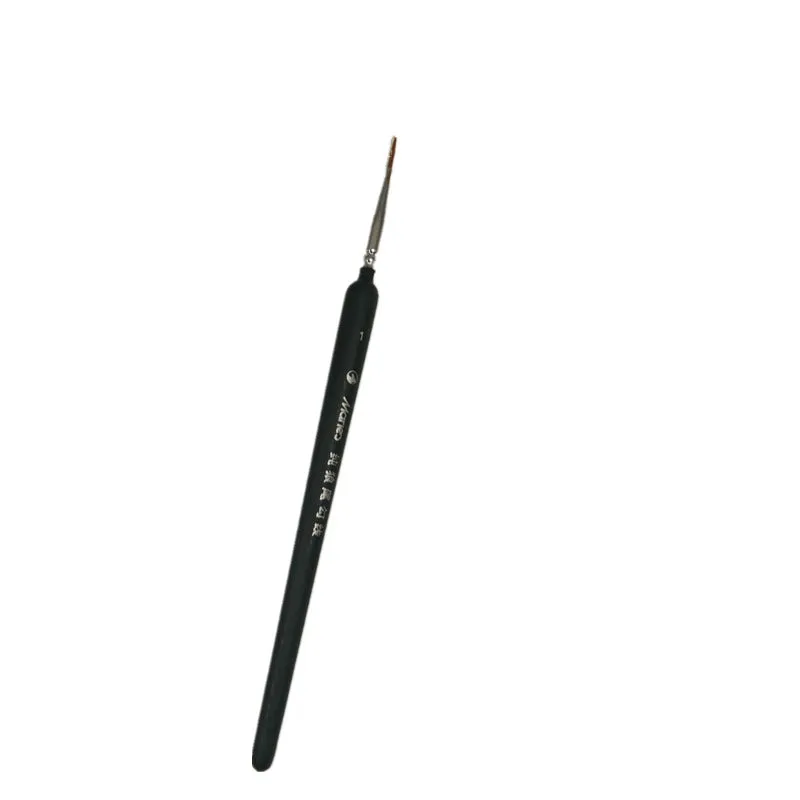 10pcs black wolf hao hook liner paintbrush set sizes 000 to No. 7 with wooden handles
