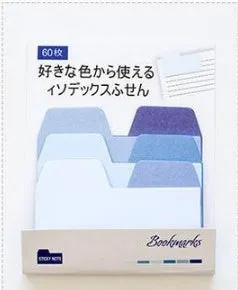 Gradient style self-adhesive memo pad with 60 sheets measuring 100mm by 80mm in blue colour option