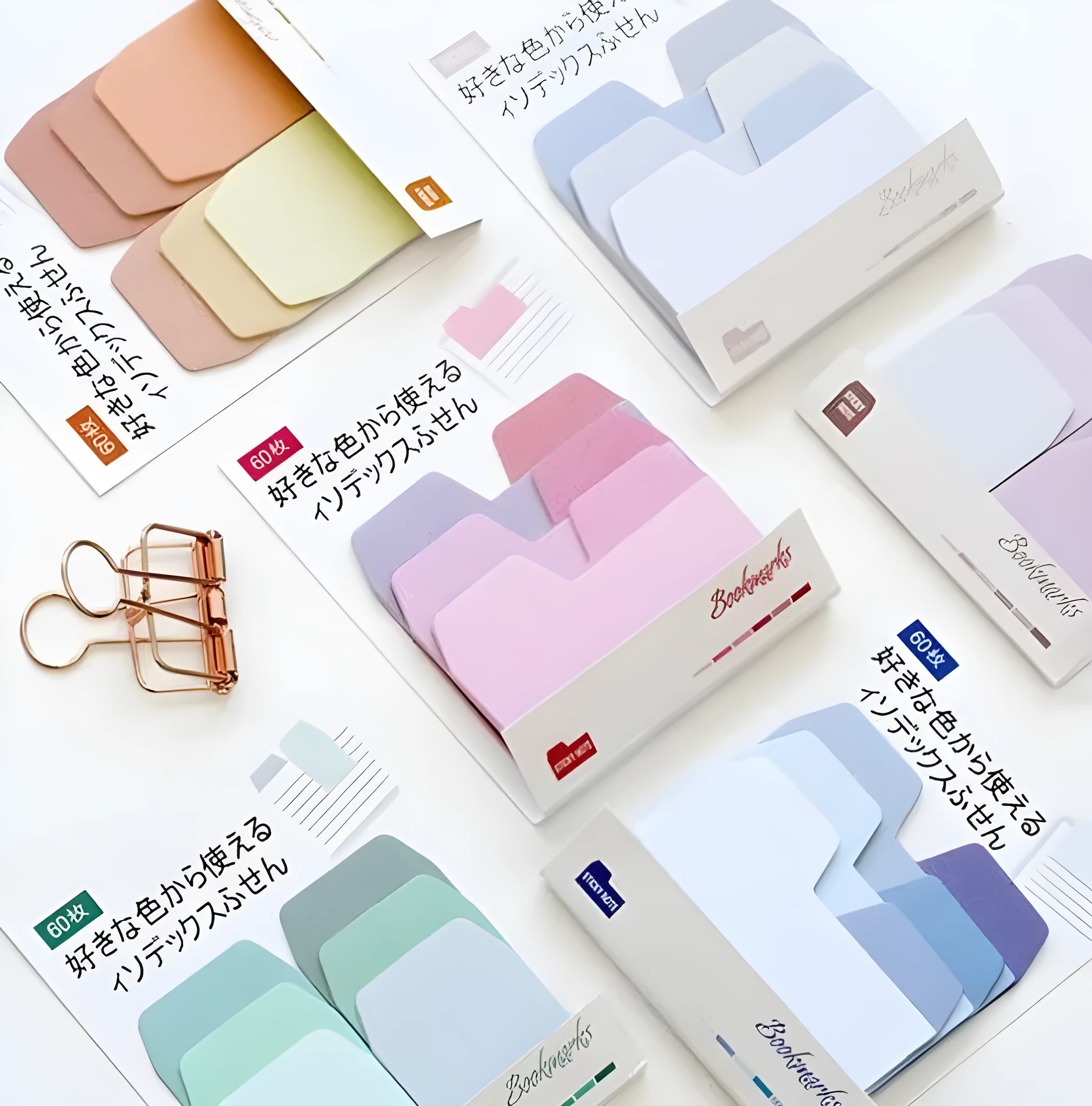 Gradient style self-adhesive memo pad with 60 sheets measuring 100mm by 80mm in blue colour option