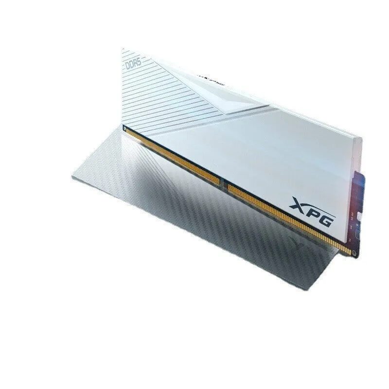 White single DDR5 desktop gaming memory module with 16G or 32G capacity and 6000 or 6400MHz speed options