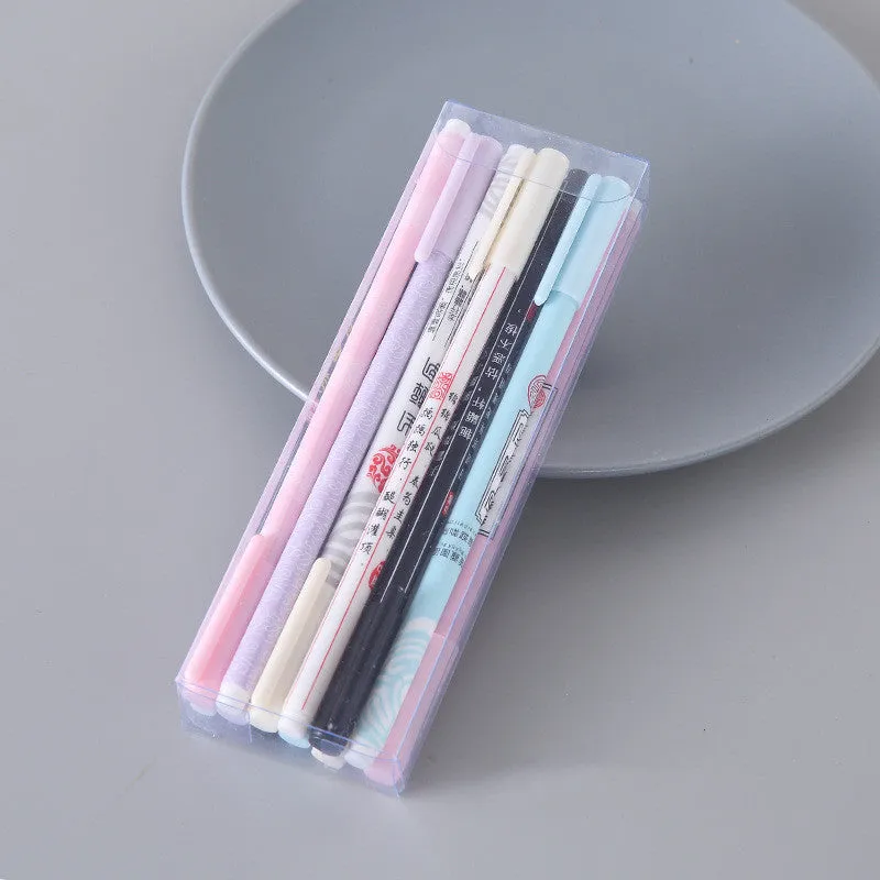 Plastic ballpoint pen with 0.5mm fine point, available in 10 colour options for office and stationary use
