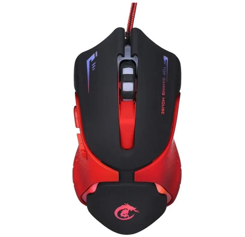 HXSJ A903 black wired optical gaming mouse with 6 buttons and adjustable DPI