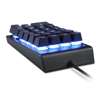 MOTOSPEED K22 22-key mechanical numeric keypad with red switches and adjustable LED backlight, wired USB connection