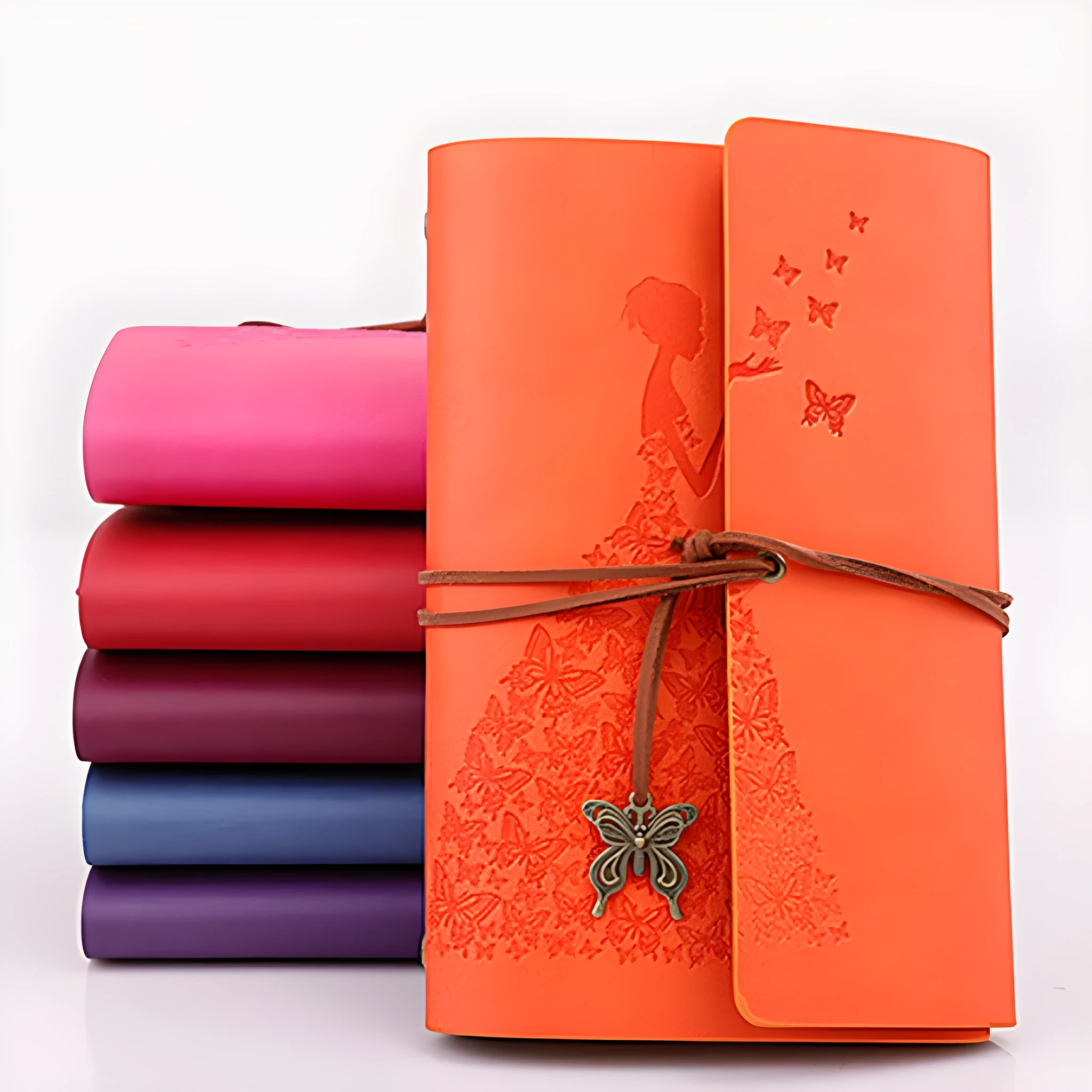 Kraft paper loose leaf diary A8 size 8x12.5cm with 100gsm pages in various cover colours