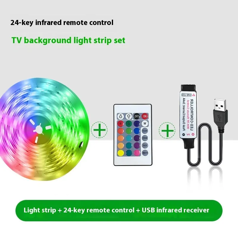 24-key mini Bluetooth DC header RGB controller for 5050 LED strip lights with 5-24V input and non-waterproof design