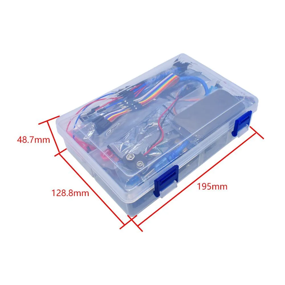 RFID upgraded Arduino starter kit with stepper motor, breadboard, and 33 modules for UNO R3