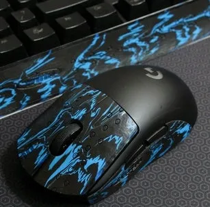 Second generation GPX mouse anti-skid sticker grip tape for mouse buttons in black grey