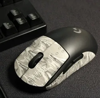 Second generation GPX mouse anti-skid sticker grip tape for mouse buttons in black grey