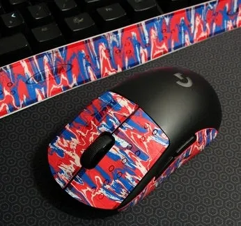 Second generation GPX mouse anti-skid sticker grip tape for mouse buttons in black grey