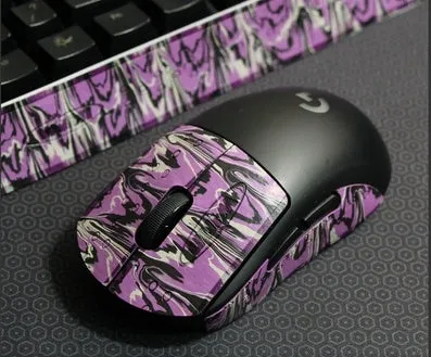 Second generation GPX mouse anti-skid sticker grip tape for mouse buttons in black grey