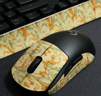 Second generation GPX mouse anti-skid sticker grip tape for mouse buttons in black grey