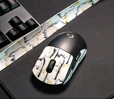 Second generation GPX mouse anti-skid sticker grip tape for mouse buttons in black grey