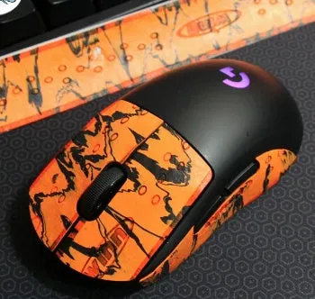 Second generation GPX mouse anti-skid sticker grip tape for mouse buttons in black grey