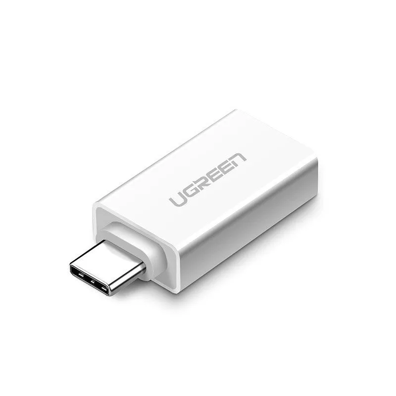 USB-C to USB 3.0 adapter for Android phones in silver aluminium shell with lanyard option