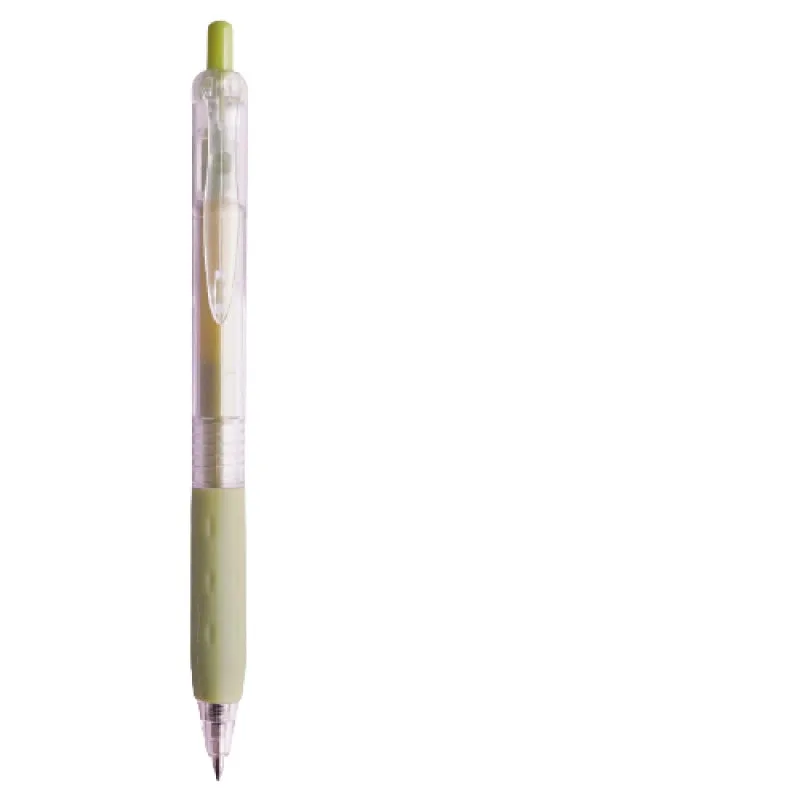 Plastic Bullet Student Neutral Brush Questions Gel Pens 0.5mm Black Ink Office Stationery Pens Box of 12 in 5 Colours Blue Green Grey Pink Yellow