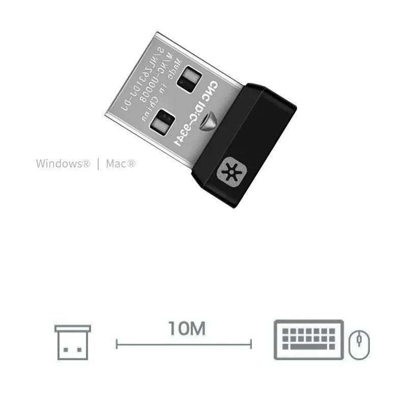 USB Youlian wireless mouse keyboard receiver in black, boxed and brand new
