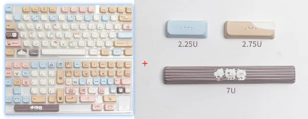 High Sea Salt Cat themed PBT key cap set for mechanical keyboards with sublimation printed designs and two colour suit options