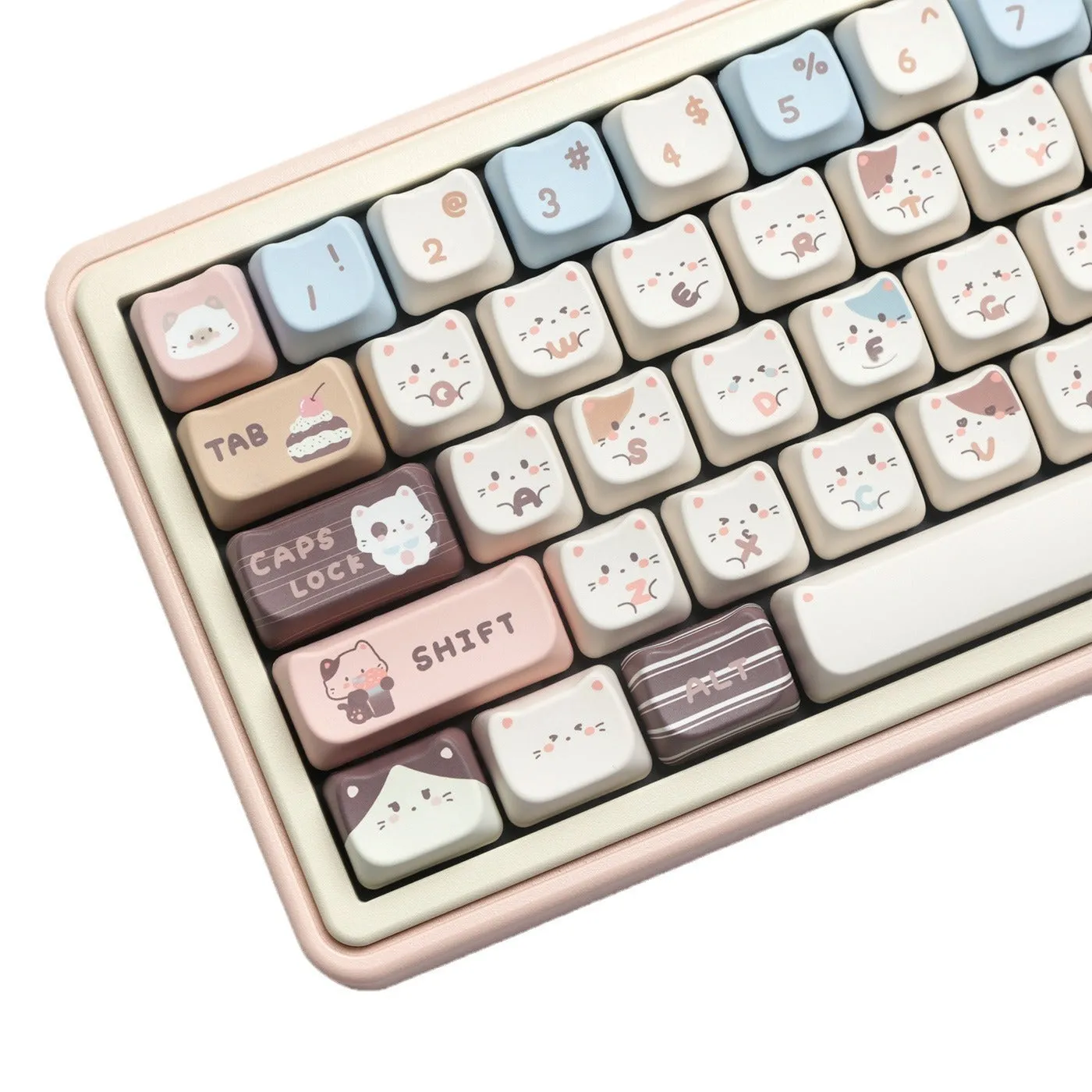 High Sea Salt Cat themed PBT key cap set for mechanical keyboards with sublimation printed designs and two colour suit options