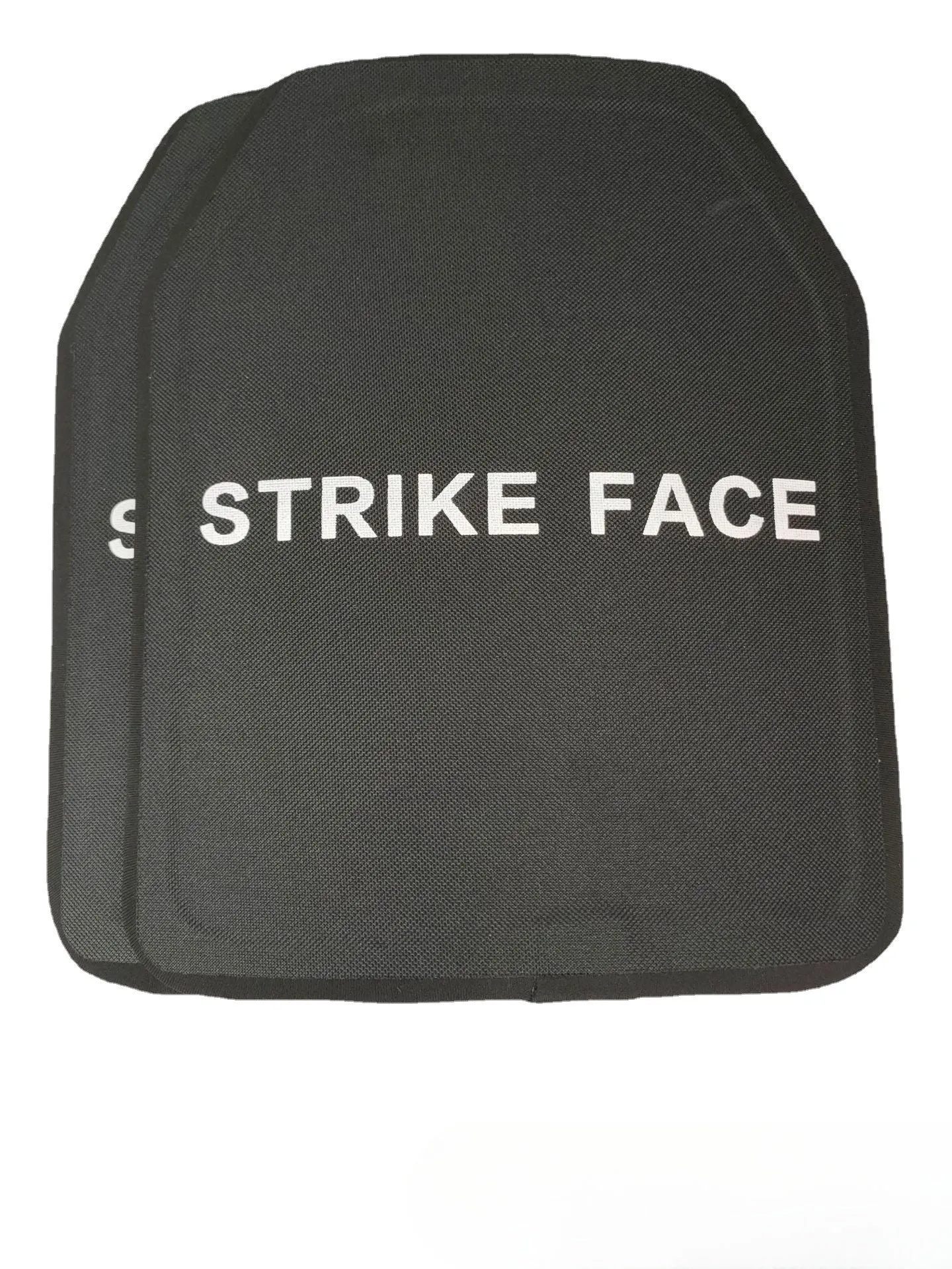 Black polyethylene ceramic plate armored vest size L with cutting angle plate shape for security protection