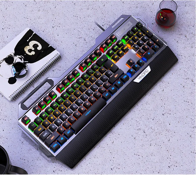 Silver Carving K100 metal mechanical keyboard 108 keys black colour with wired USB cable
