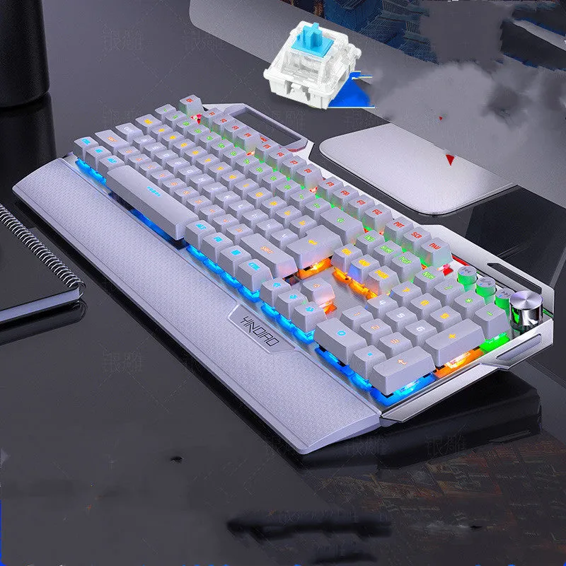 Silver Carving K100 metal mechanical keyboard 108 keys black colour with wired USB cable