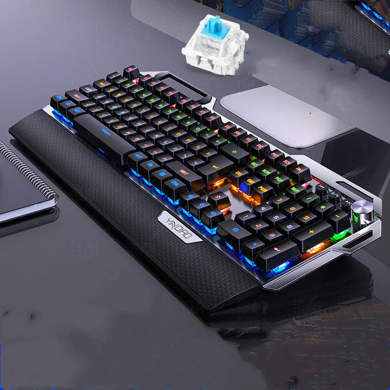Silver Carving K100 metal mechanical keyboard 108 keys black colour with wired USB cable