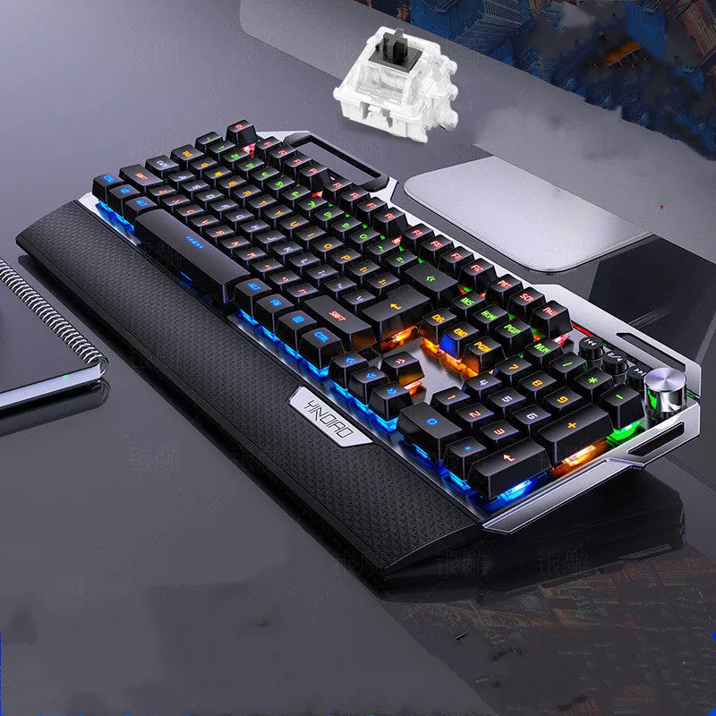 Silver Carving K100 metal mechanical keyboard 108 keys black colour with wired USB cable