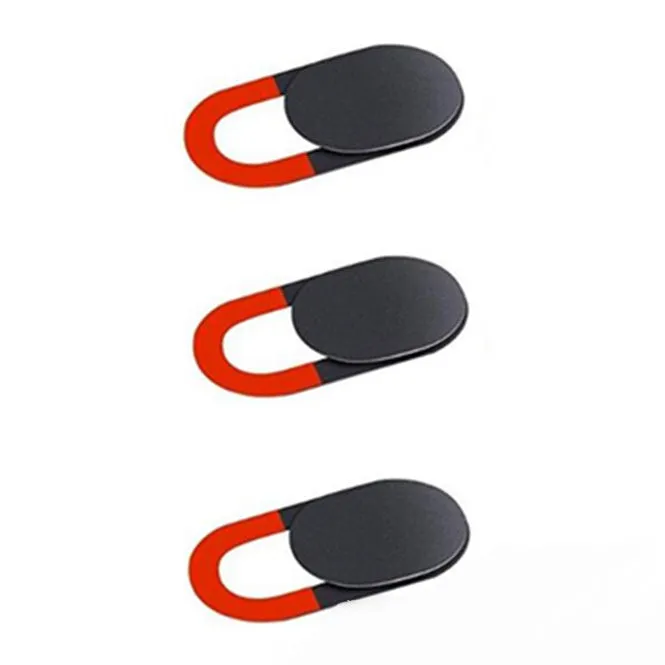 Camera privacy cover slide in oval plastic shape for phone or laptop webcam