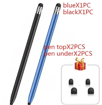 Universal two-in-one metal touch stylus pen for mobile phones and tablets in various colours.