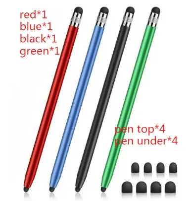Universal two-in-one metal touch stylus pen for mobile phones and tablets in various colours.