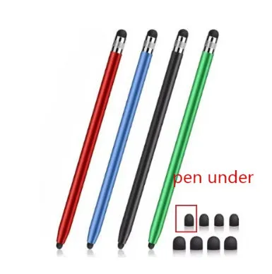 Universal two-in-one metal touch stylus pen for mobile phones and tablets in various colours.