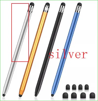Universal two-in-one metal touch stylus pen for mobile phones and tablets in various colours.
