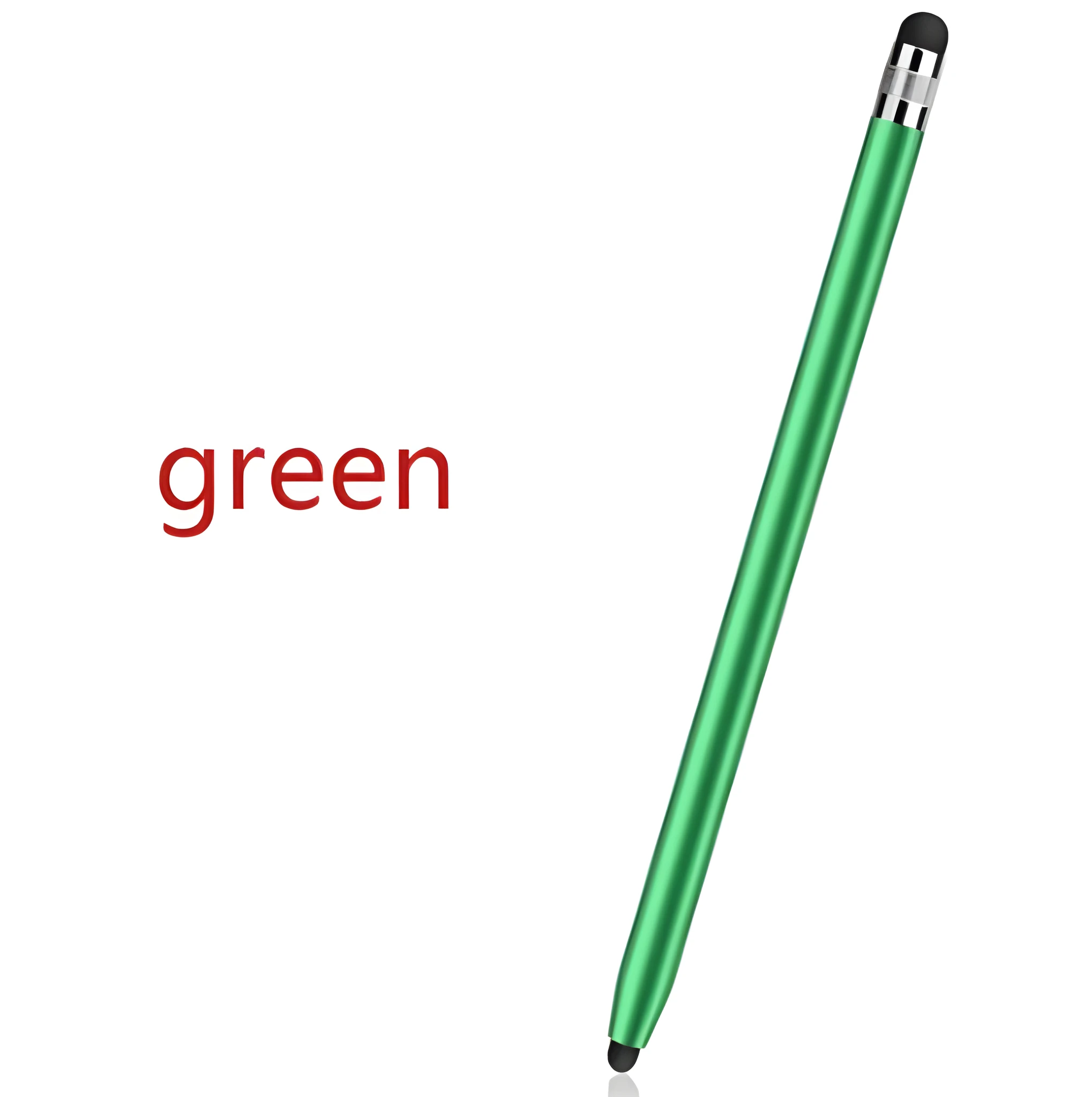Universal two-in-one metal touch stylus pen for mobile phones and tablets in various colours.