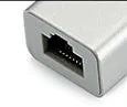 USB 3.0 to RJ45 Type-C Ethernet adapter hub in Champagne Gold, compact size 85x23.5x16.5mm