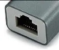 USB 3.0 to RJ45 Type-C Ethernet adapter hub in Champagne Gold, compact size 85x23.5x16.5mm